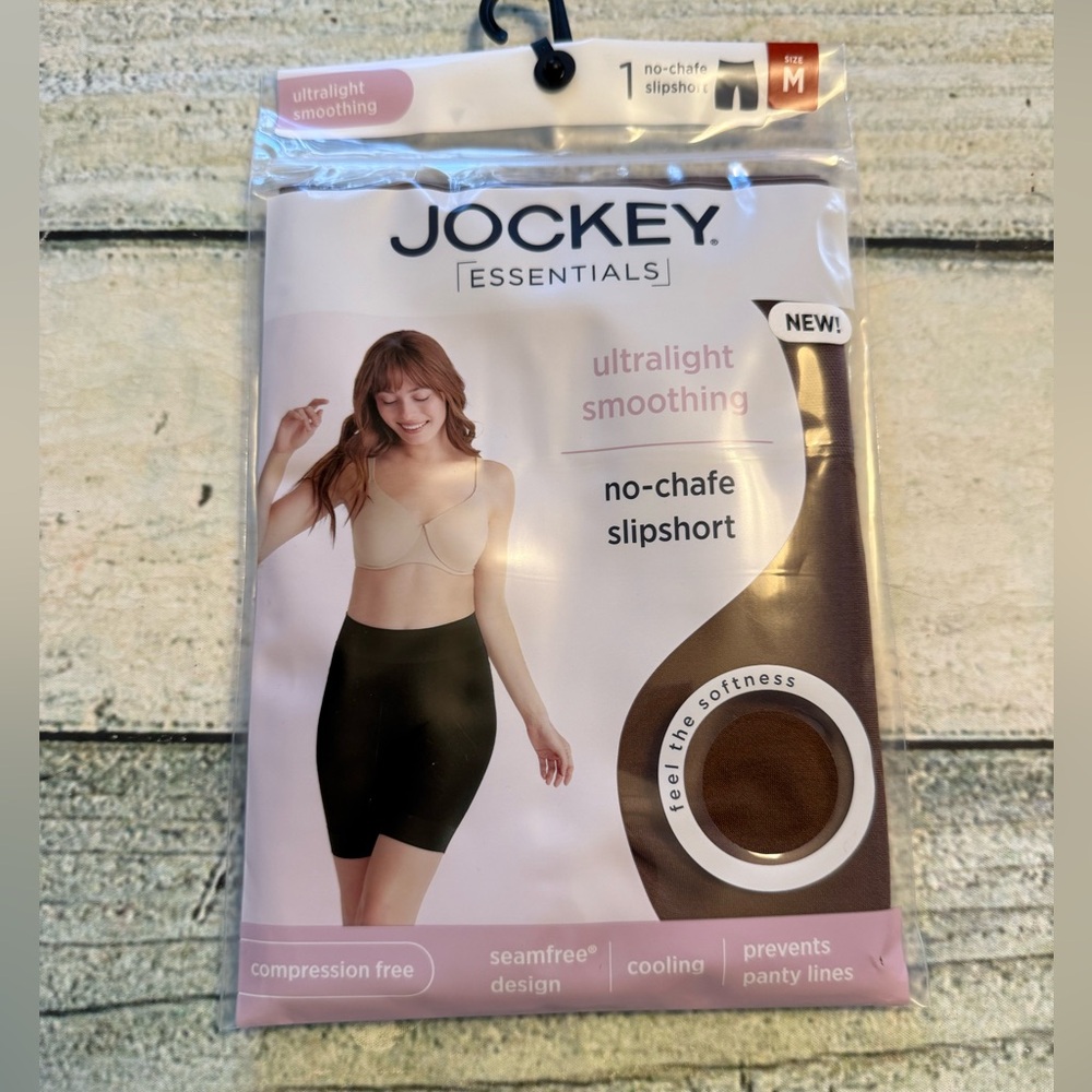 New in package Jockey ultralight smoothing no-chafe slipshort shorts brown. M